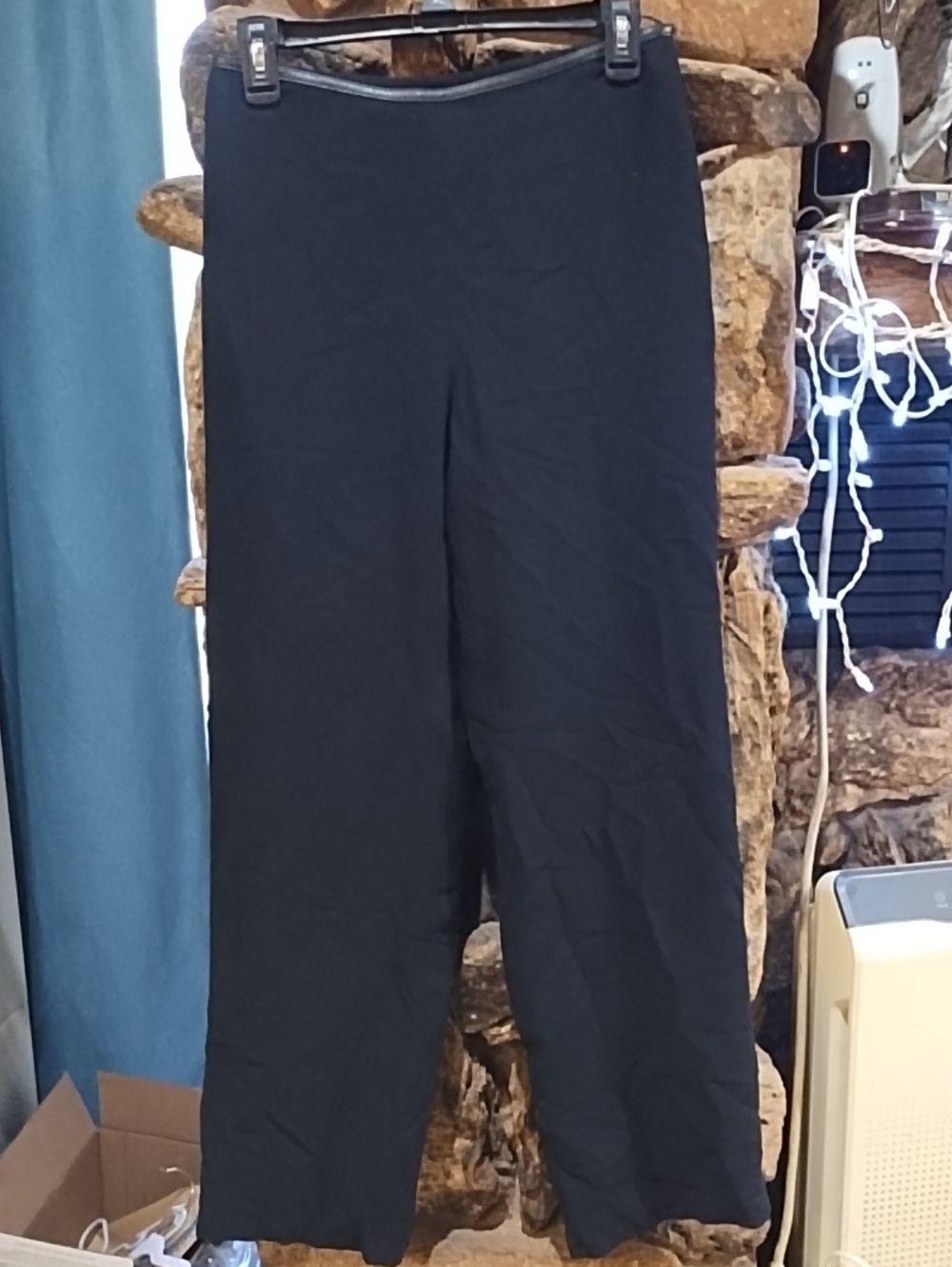 Dkny Black Wide Leg Pants